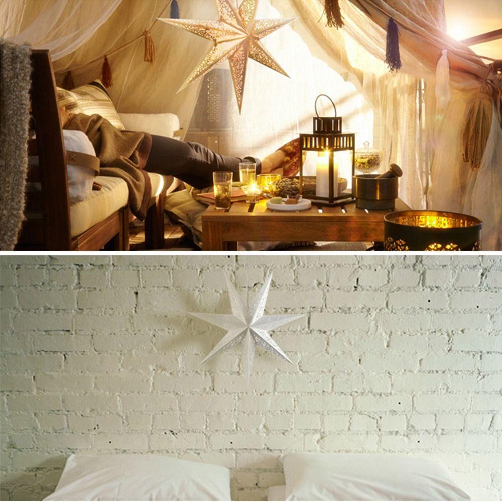 KUNHEV Chụp Đèn Bằng Giấy Hình Ngôi Sao Trang Trí Giáng Sinh / Quán Bar Mẫu