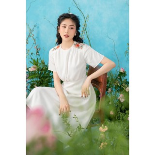 OLV - Đầm Crimson Shoulder Embro