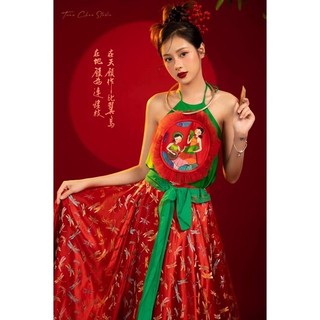 set yếm chụp hình tết