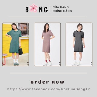 Đầm len dệt kim tay ngắn GU Nhật - Mã 344092