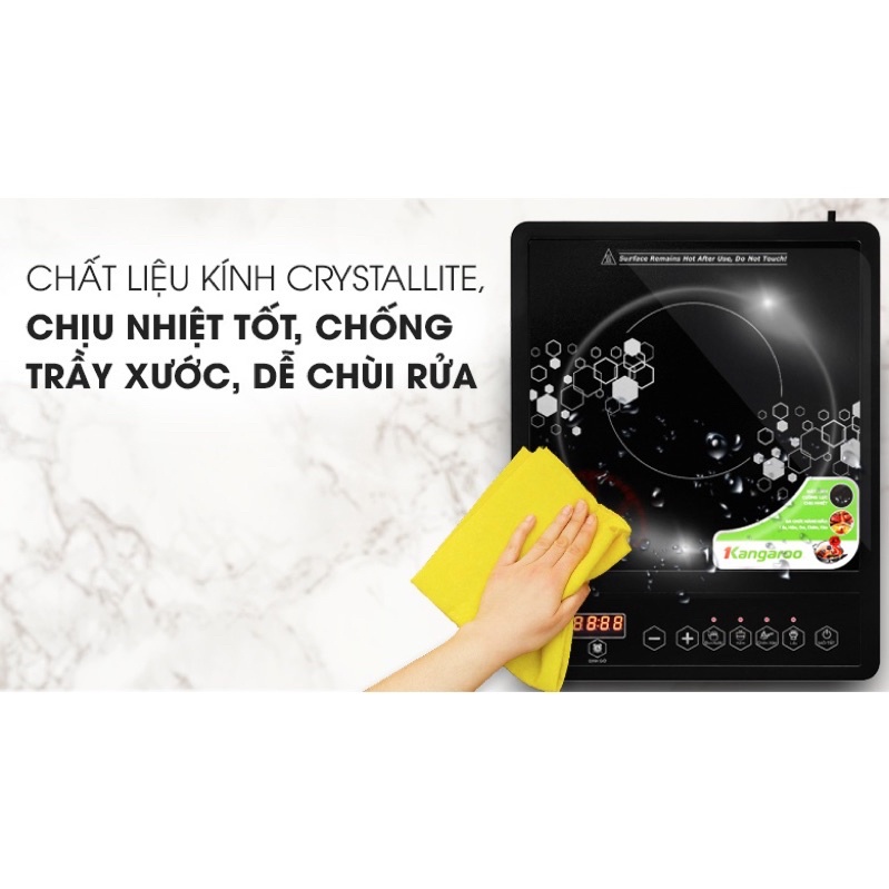 Bếp từ đơn Kangaroo KG15IC1 - Công suất 1800 W tặng kèm nồi lẩu hàng chính hãng