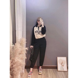 Set thể thao nỉ dây rút + quần bo chun