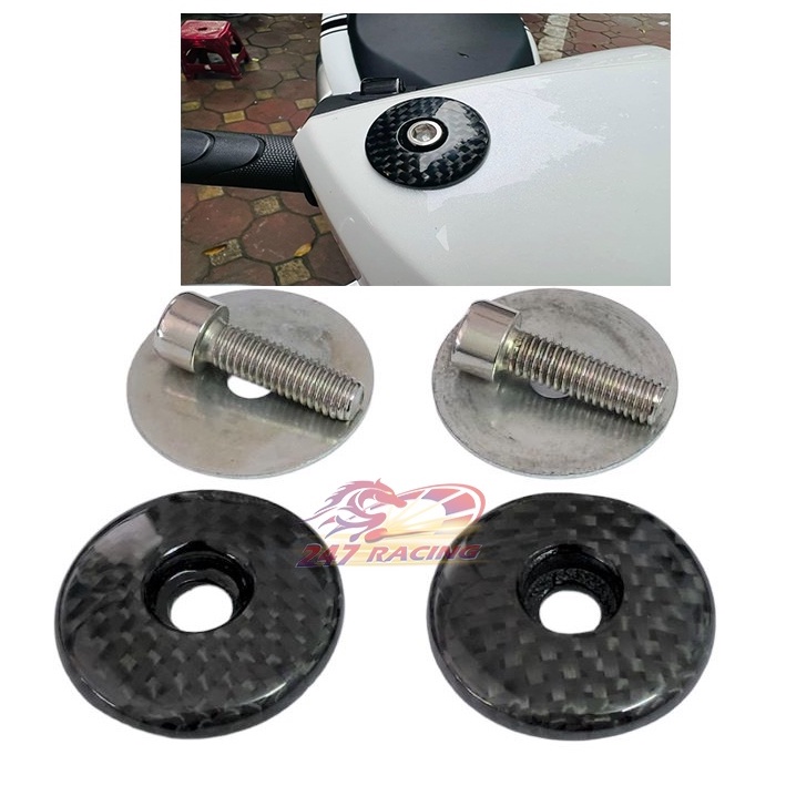 Nắp Che chụp chân kính gương CARBON Fiber XỊN 100% cho xe máy SH SHmode Lead....gắn nhiều loại xe máy (shop có bán lẻ )