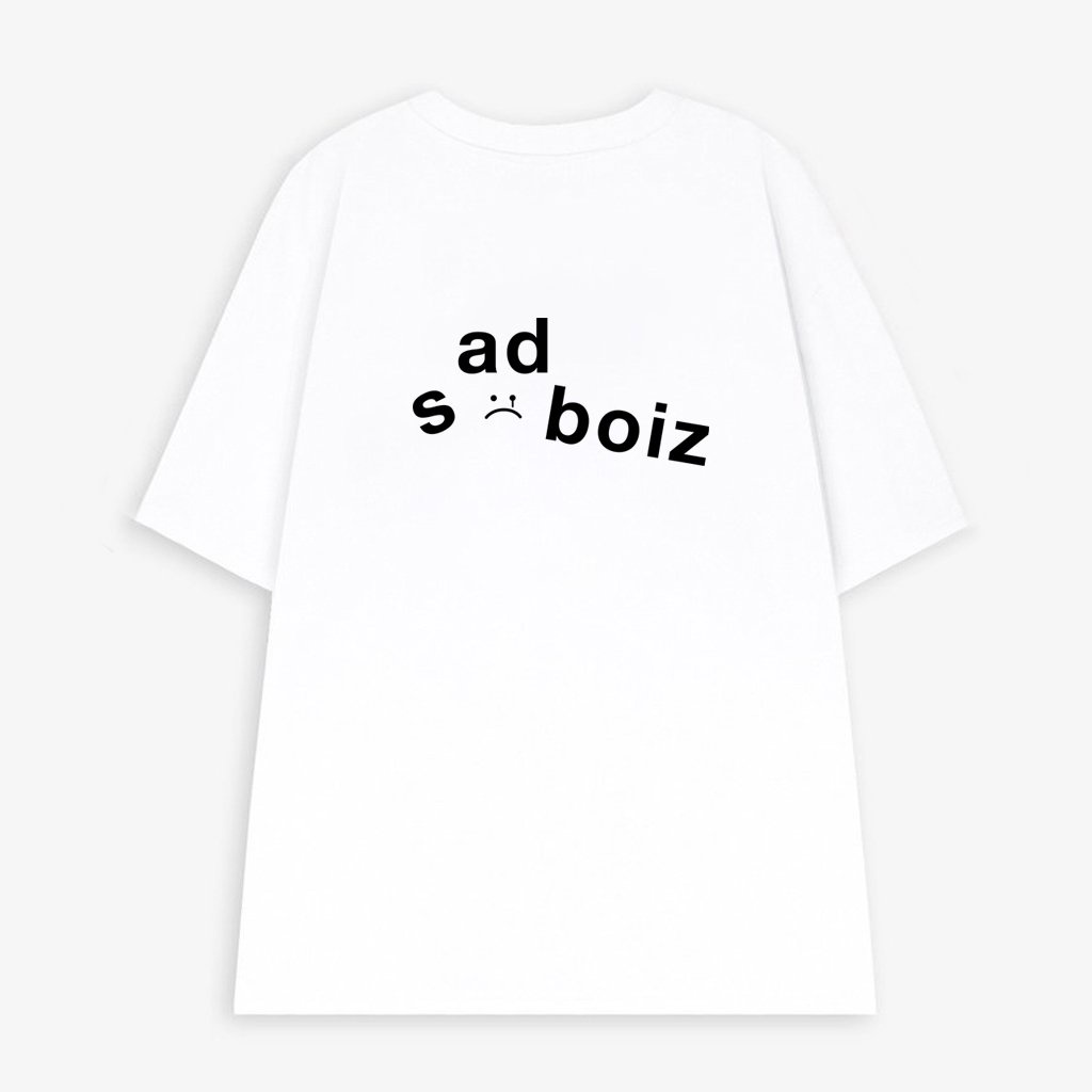 Áo thun nam nữ SAM CLO tay lỡ form rộng Unisex mềm mại, thoáng mát mặc cặp, nhóm in MẶT BUỒN SADBOIZ - 100% COTTON