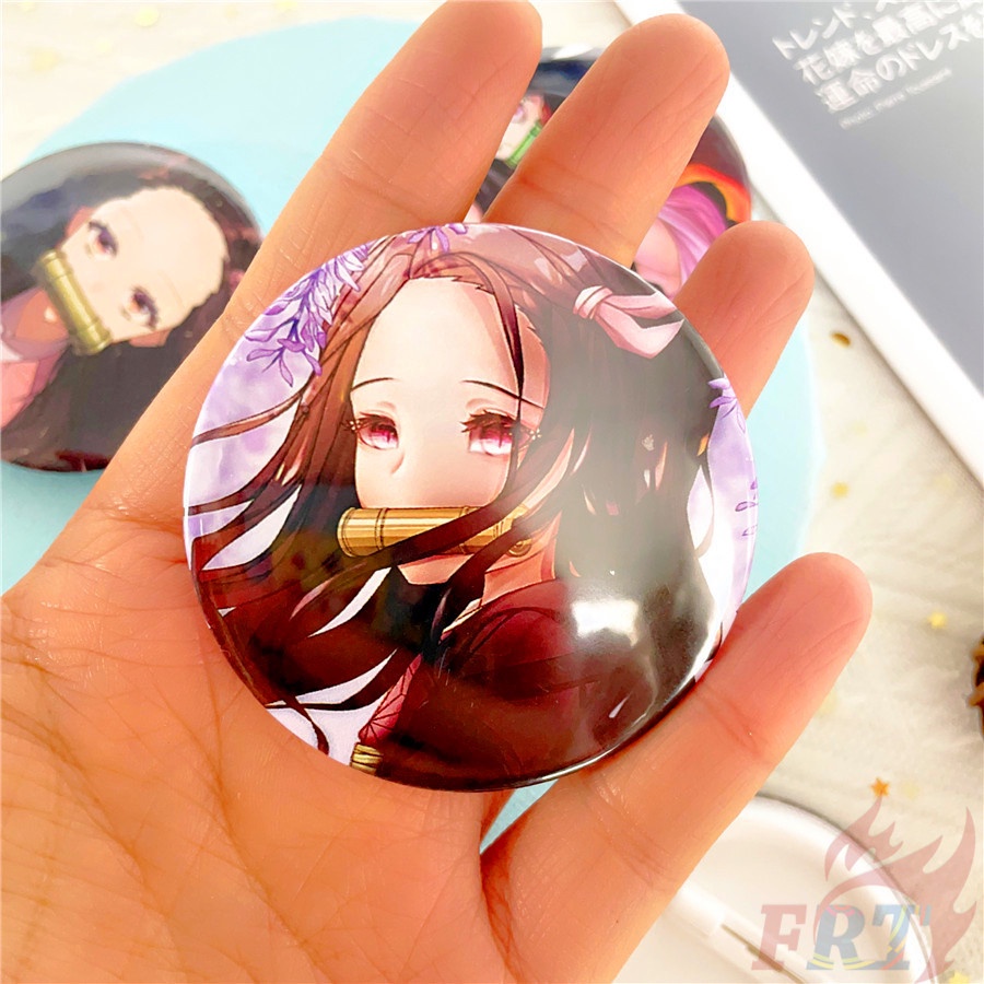 ❣️1 Huy Hiệu Gài Áo Hình Demon Slayer 58MM❣️ Huy Hiệu Cài Áo / Túi Xách Hình Nhân Vật Anime Tanjirou / Nezuko DIY