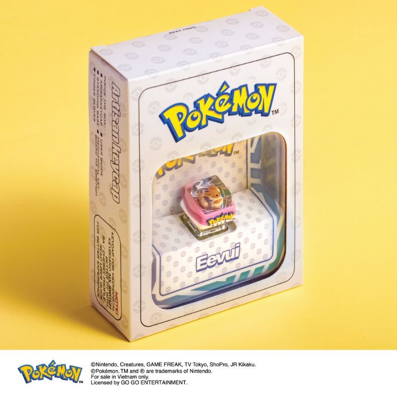 Keycap bàn phím cơ Dwarf Factory Pokemon Eevee  - Hàng Chính Hãng