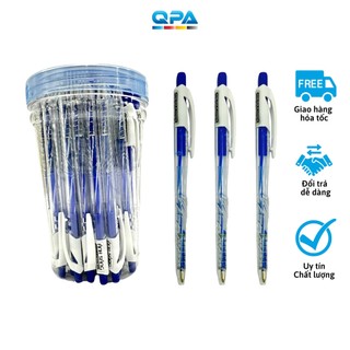 Hộp 50 cây bút bi mực xanh ánh sáng ms b33 ngòi 0.7mm