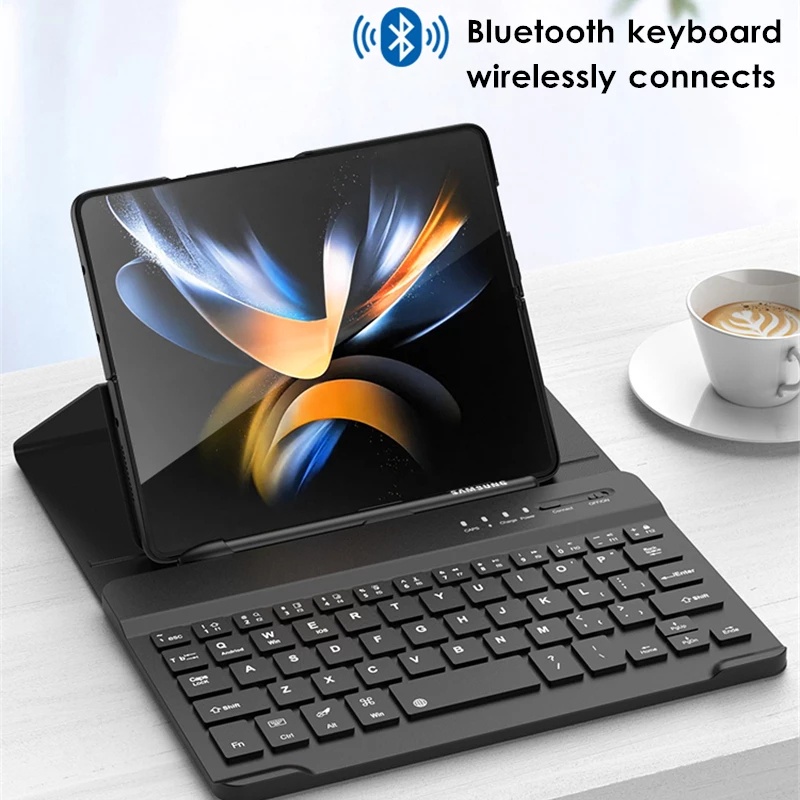 Bao Da Điện Thoại Kèm Bàn Phím Bluetooth Không Dây Cho Samsung Galaxy Z Fold 3 Z Fold 4 5G Z Fold4 Fold3