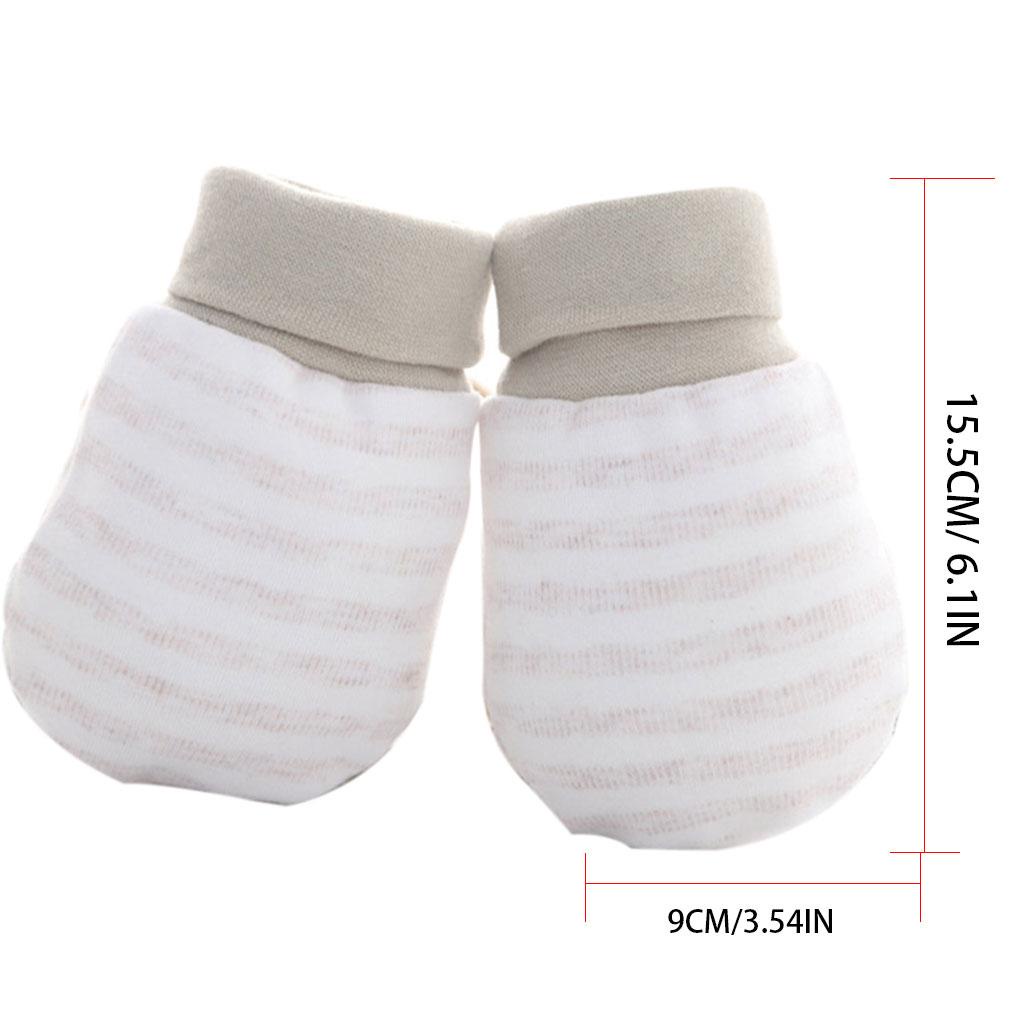 1 Đôi Găng Tay Chống Cào Xước Bằng Cotton Thoáng Khí Giữ Ấm Màu Hồng Cho Bé Sơ Sinh