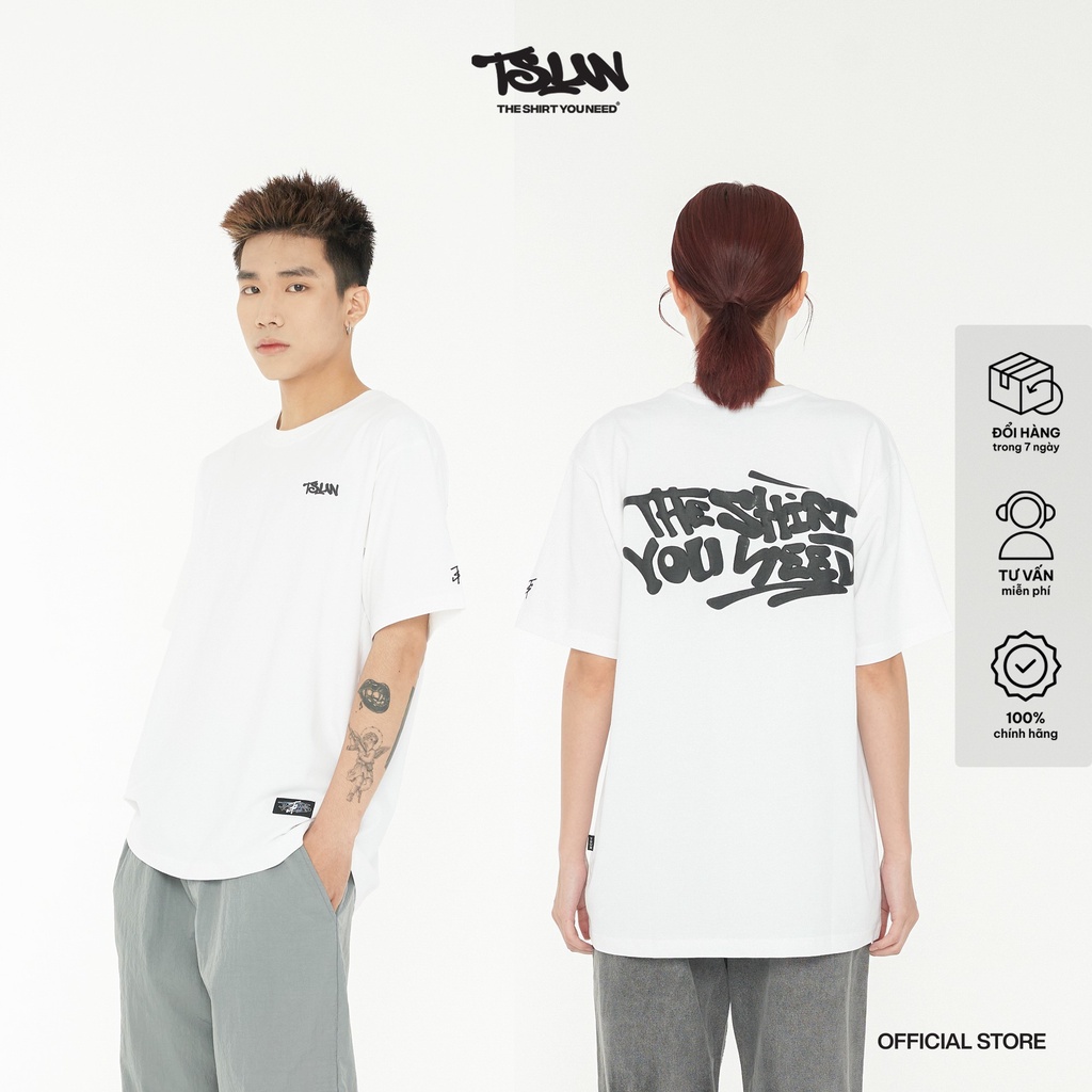 Áo Thun TSUN Logo - Trắng -  - In Nổi
