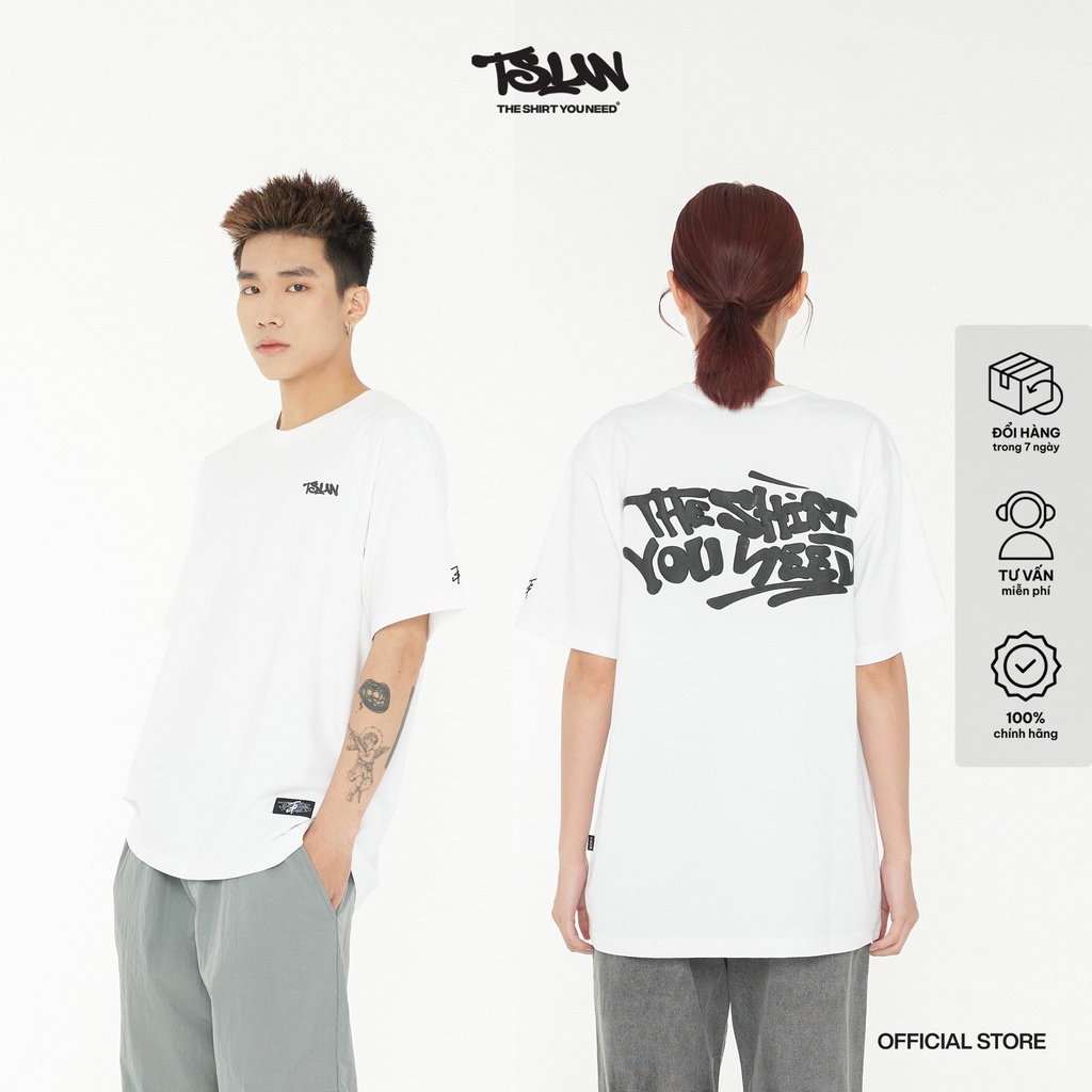 Áo Thun TSUN Logo - Trắng - [UNISEX] - In Nổi