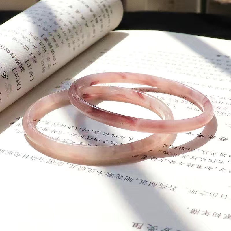 Vòng Đeo Tay Đá Mã Não Mỏng Tròn Cho Nữ