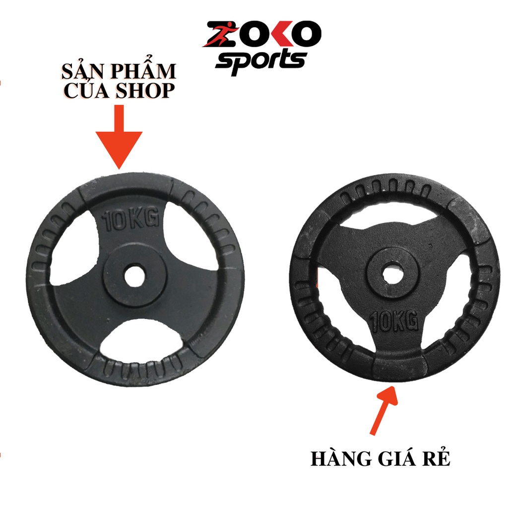 Tạ gang 10kg tập gym, đĩa tạ gang phi 30 bánh tạ sắt loại 1 giá rẻ - SAIGON SPORT