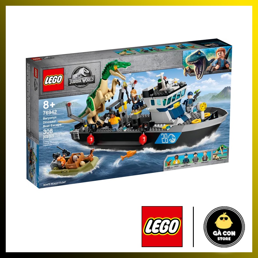 LEGO 76942 Baryonyx Dinosaur Boat Escape.