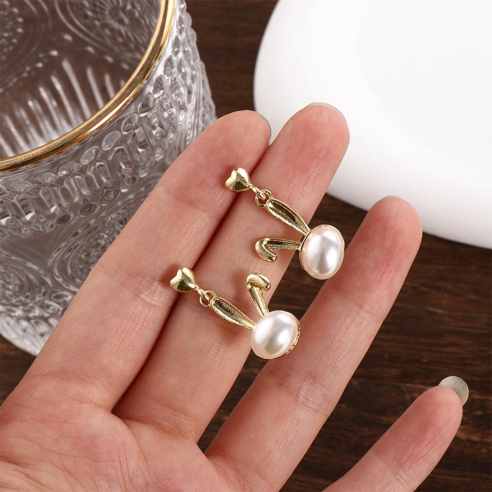 Khuyên Tai Kim Loại Hình Thỏ Dễ Thương Thời Trang Dành Cho Nữ