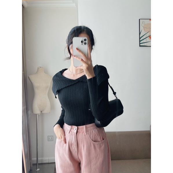 YOONA SHIRT - áo len trễ vai REGEN