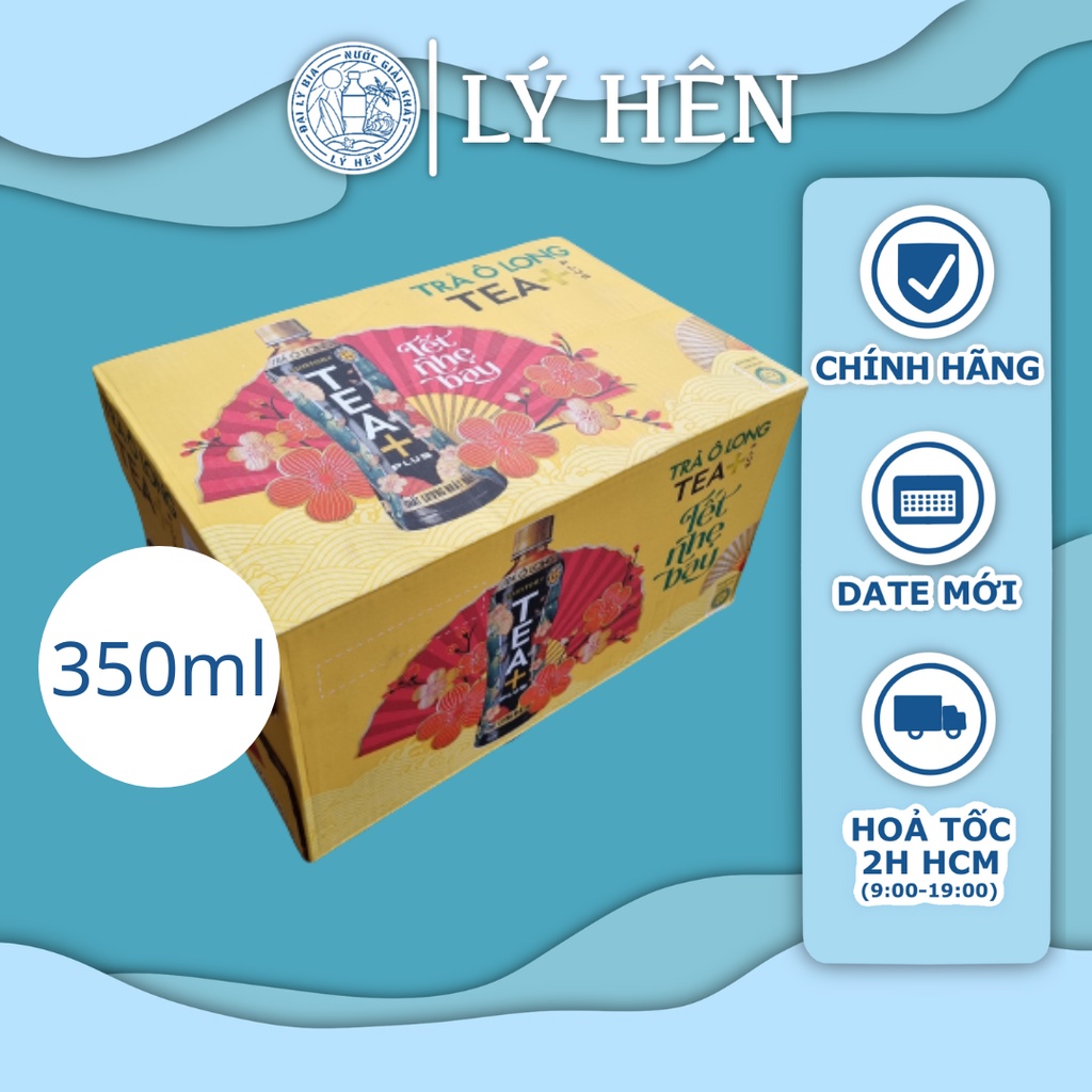 Thùng 24 Chai Trà Ô Long Tea Plus Chai Nhựa PEP 350ml Date Luôn Mới