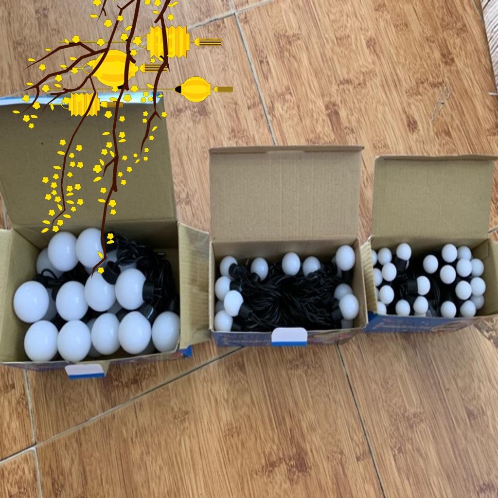 Dây Đèn Led Trang Trí Cherry Ball Chống Nước Treo Ngoài Trời Trang Trí Quán Cà Phê/ Sân Vườn
