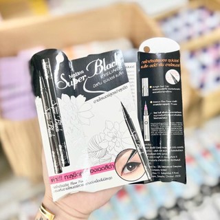 Kẻ Mắt Mistine Super Black Eyeliner Flow Power Nhỏ Gọn, Tiện Lợi