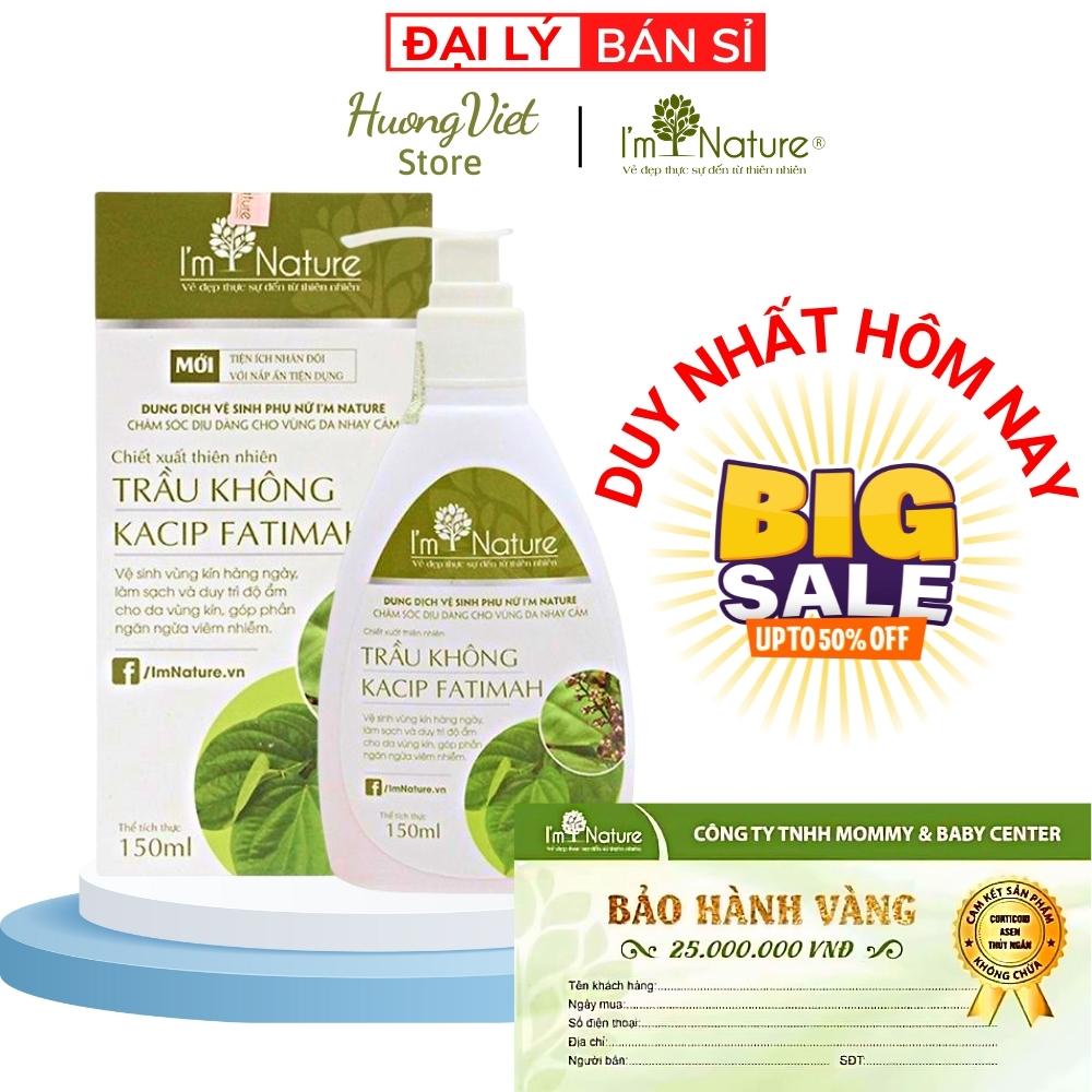 Ddvs Dung Dịch Vệ Sinh Phụ Nữ Lá Trầu Không I'm Nature Chính Hãng 150ml Nước Rửa Phụ Khoa Sạch Sẽ Se Khít Hồng Vùng Kín