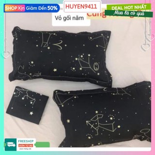 Combo 2 Vỏ Gối Nằm 45x65cm,Vải poly cotton nhiều họa tiết-cung hoàng đạo
