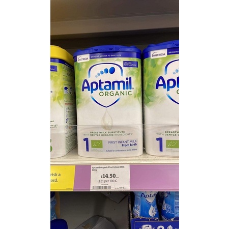 Sữa bột Aptamil Organic Anh hộp 800g đủ số 1 2 3!