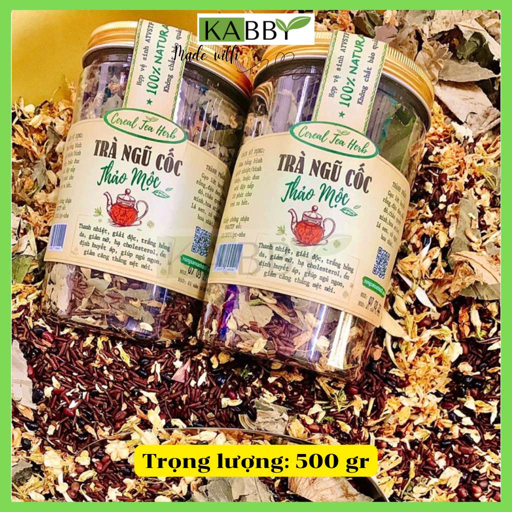 Trà Ngũ Cốc thảo mộc thanh nhiệt cơ thể, giảm cân lợi sữa gạo lứt huyết rồng mát gan giải độc, KABBY