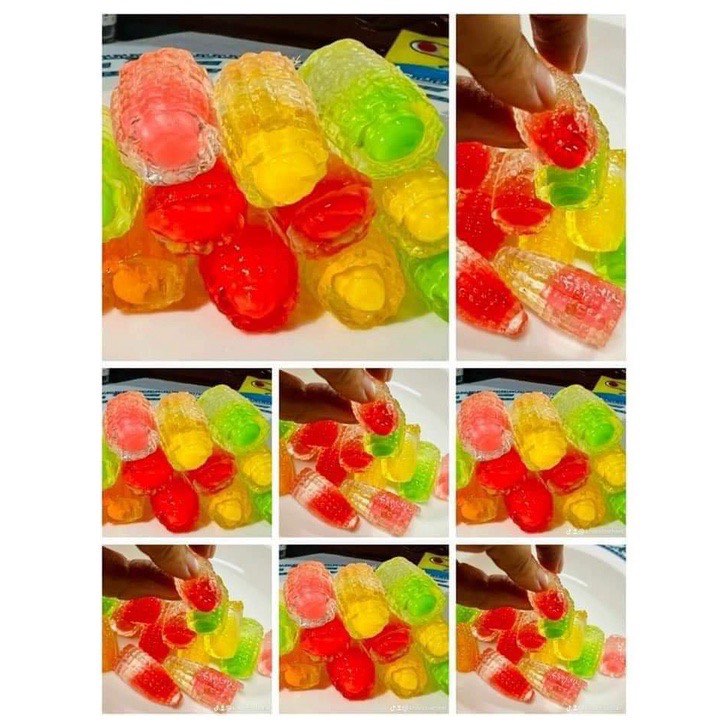 500GR KẸO DẺO BẮP  NHÂN TAN CHẢY MIX VI