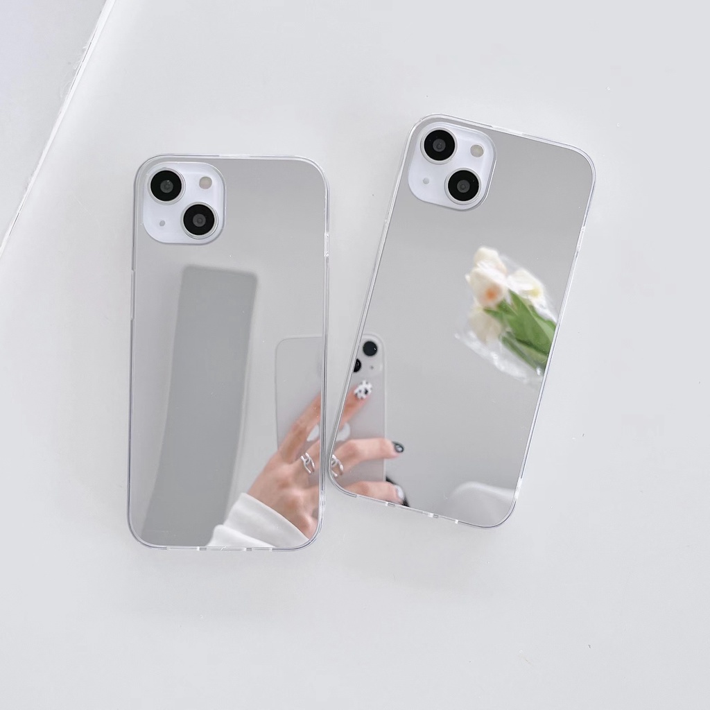 Ốp Điện Thoại Tráng Gương Chống Sốc Thời Trang Cho iPhone 13 / 12 / 11 / X / 8 / 7P