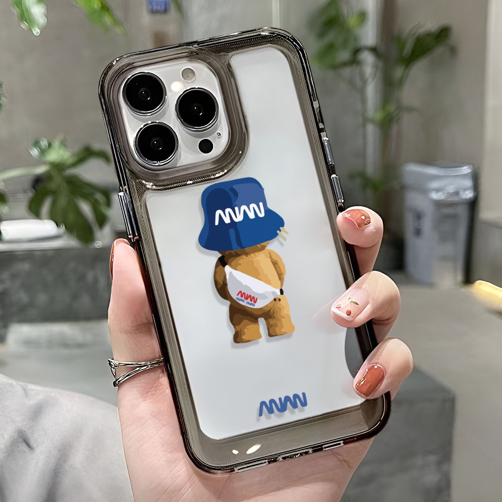 Ốp Điện Thoại Trong Suốt Hình Gấu NASA Cho iphone 14 Pro Max 13 11 12 7Plus X XR XS Max 8 7