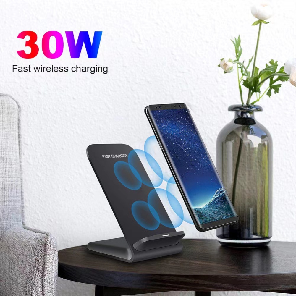 Bộ sạc không dây 30W với chân đế tản nhiệt phù hợp cho điện thoại di động hỗ trợ chức năng sạc không dây homelove