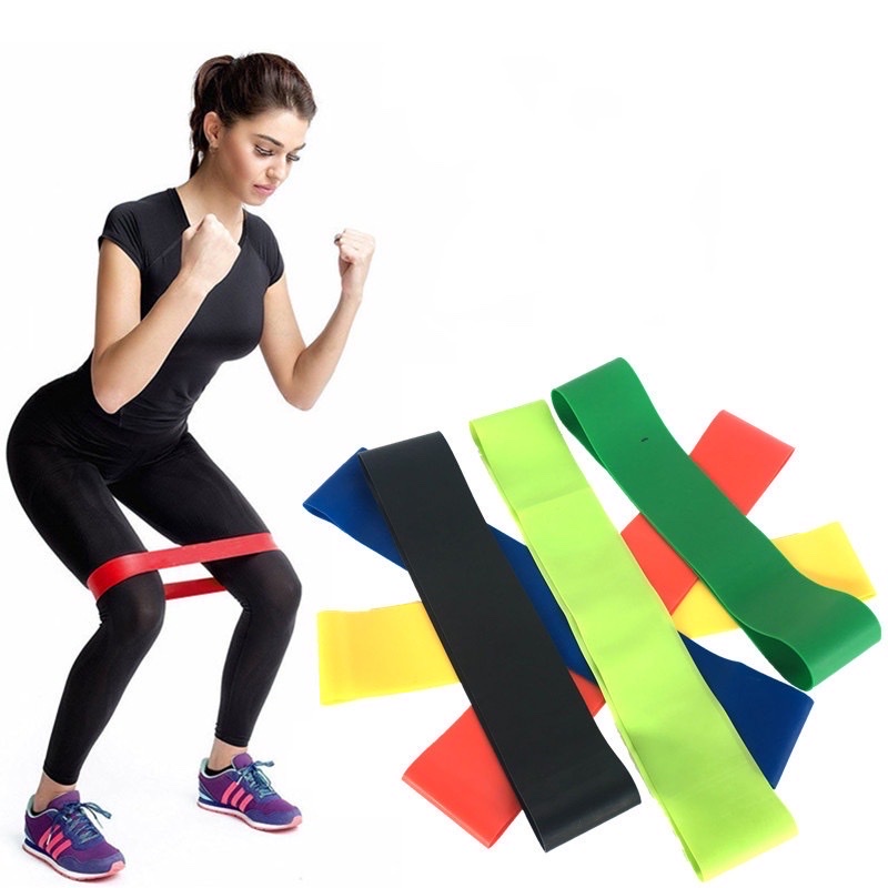 Dây đai kháng lực giúp rèn luyện sức khoẻ chất liệu cao su đàn hồi cao hỗ trợ tập yoga/gym