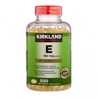 Vitamin e 400 iu kirkland 500 viên của mỹ, nắp đỏ