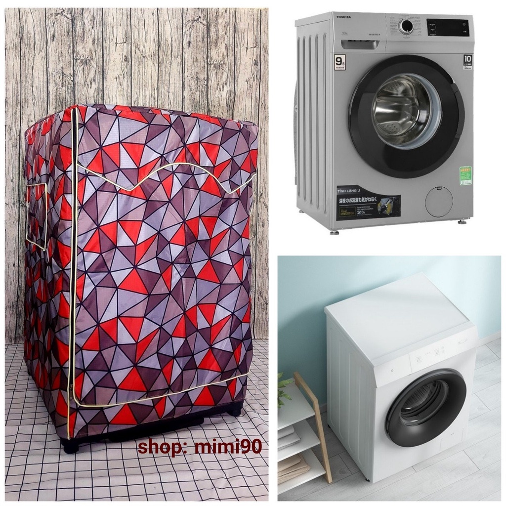 (Dành cho Dòng máy Samsung từ 8 - 21kg) Áo trùm máy giặt vải siêu dày, siêu bền dây - khóa kéo lớn, chống thấm nước