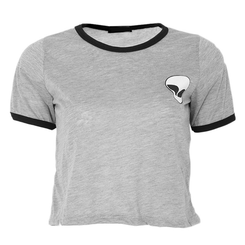 Áo Thun Tay Ngắn Cổ Tròn In Họa Tiết Hoạt Hình Thời Trang Mùa Hè Cho Nữ