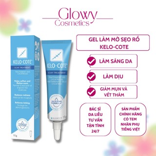 Gel làm mờ sẹo kelo-cote sẹo lồi lõm lâu năm 15gr - glowy cosmetics