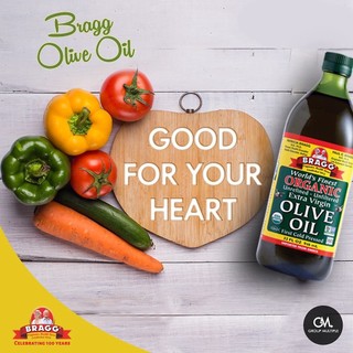 Dầu oliu ép lạnh hữu cơ extra virgin Bragg 473ml