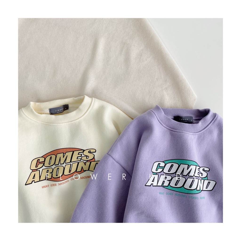 Áo sweater Mỏng Tay Dài In Chữ Đơn Giản Thời Trang Xuân Thu Hàn Quốc 2022 Mới Cho Bé Trai Bé Gái