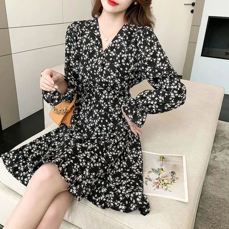 Đầm maxi Vải Voan Tay Dài Màu Tím Thời Trang Xuân Thu 2022 Sa