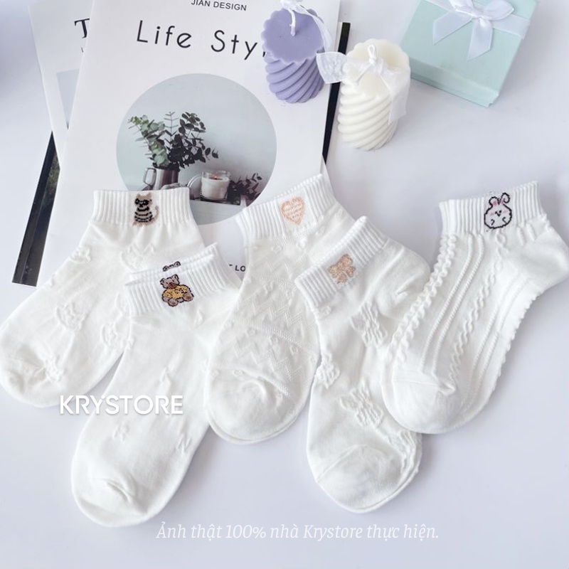 Set tất vớ ngắn cổ thỏ Bunny dày dặn chất đẹp SN22