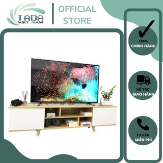 Kệ tivi phong cách Bắc Âu để sàn chất liệu MDF kết hợp chân gỗ tự nhiên 2 cánh mở thương hiệu TADA (TD636)