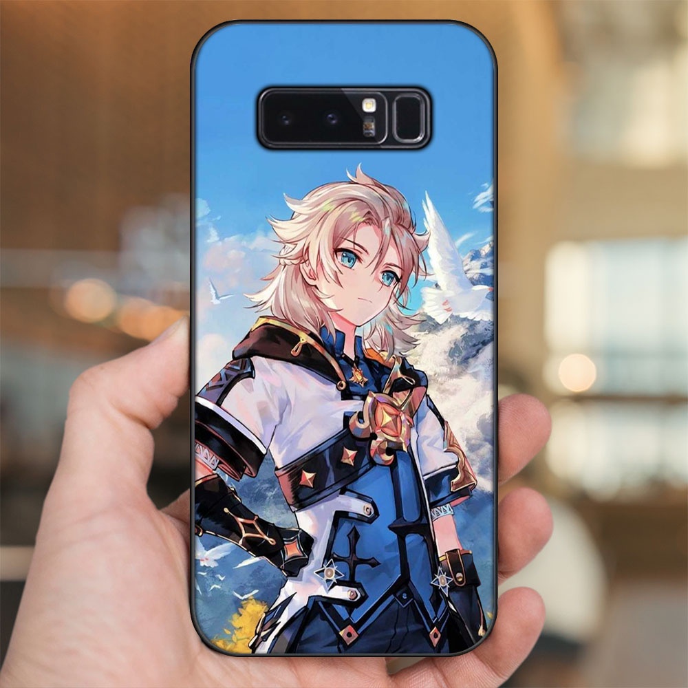 Ốp lưng Samsung Note 8 viền đen in hình Albedo Genshin Impact