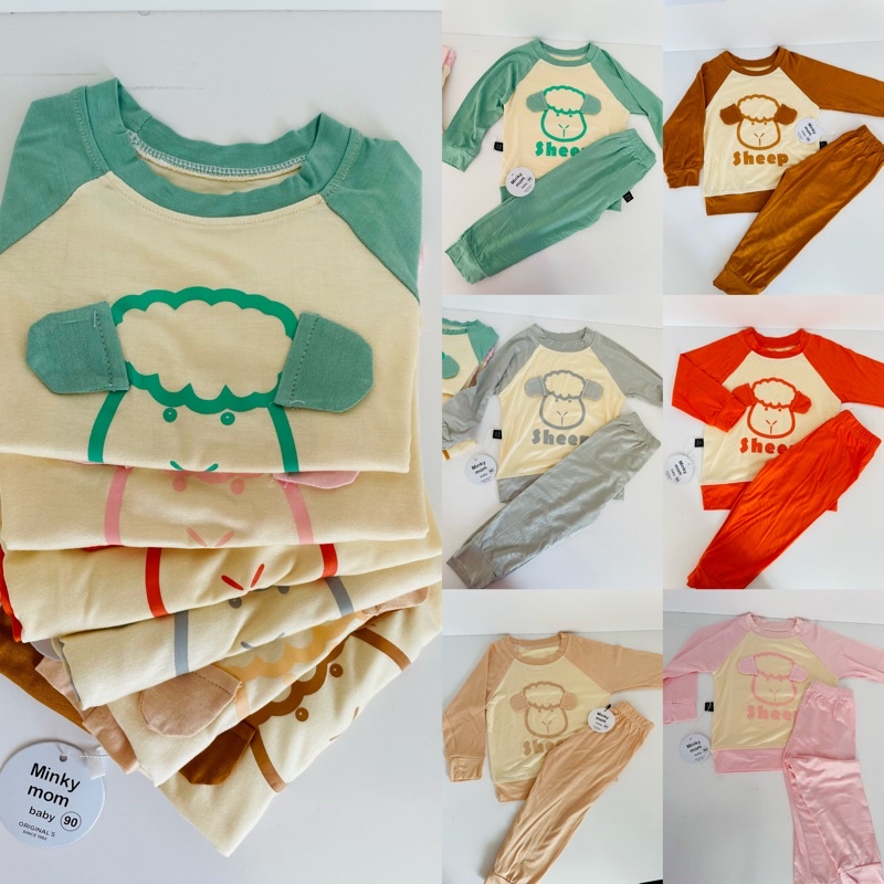 Bộ quần áo dài tay Minky mom thun lạnh cho bé trai, bé gái. Đồ bộ thu đông cho bé chất mềm,mịn,mát size 5-18kg Tomo.shop