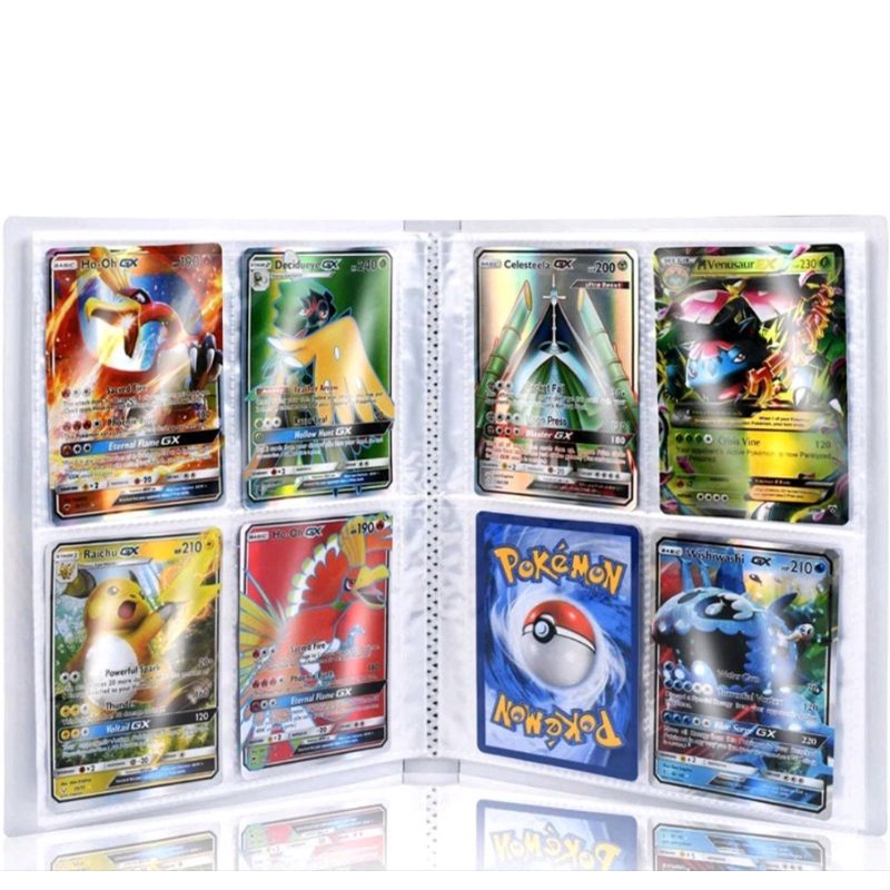 Album đựng thẻ bài Pokemon hoạ tiết mới tặng kèm 120 thẻ Tiếng Trung