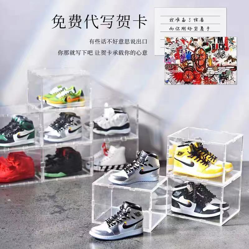 Mô Hình Giày Bóng Rổ AJ1 Mini 3D Ba Chiều Sáng Tạo Làm Quà Tặng Sinh Nhật Cho Bạn Trai