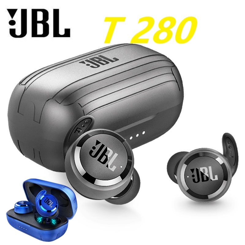 Tai Nghe Bluetooth Thể Thao JBL T280 TWS Kèm Hộp Sạc Ốp