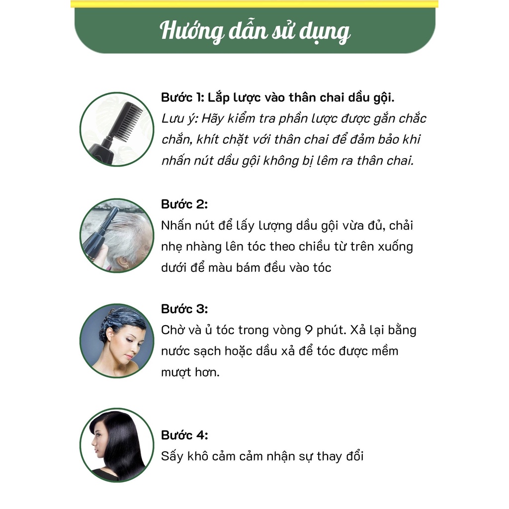 Dầu gội Phủ Bạc SAPO 247 - Làm cho mái tóc Đen, Bóng, Mượt sau 10 phút