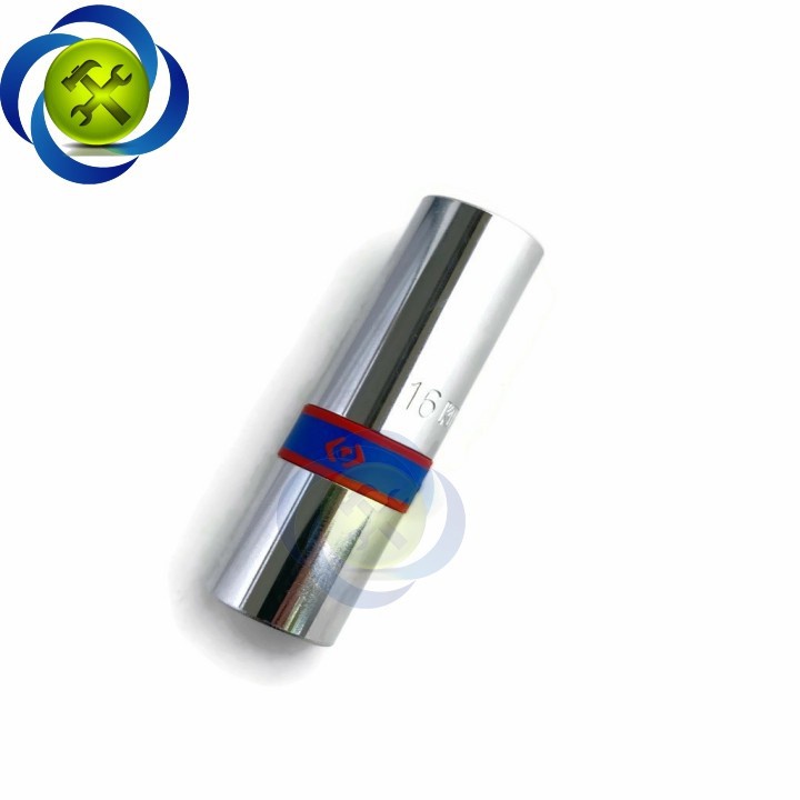 Tuýp tháo bugi xe máy 16mm Kingtony 463516M ron cao su chân cắm 1/2