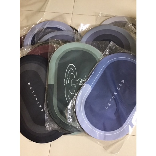 Thảm lau chân silicon siêu thấm nước 40cm x 60cm - thảm chùi chân chống trượt cao cấp