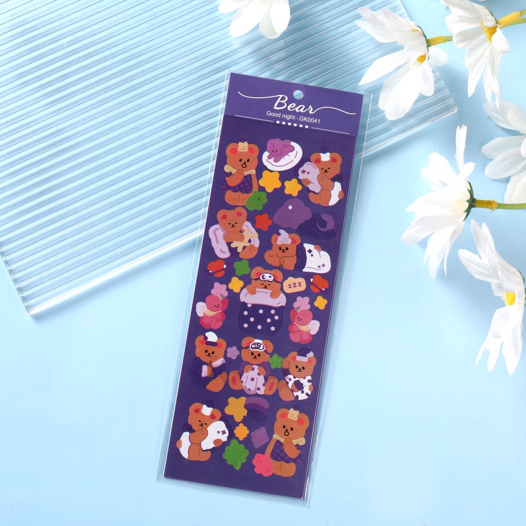 Miếng Dán Trang Trí Hình Gấu Goo GK0040 Dễ Thương